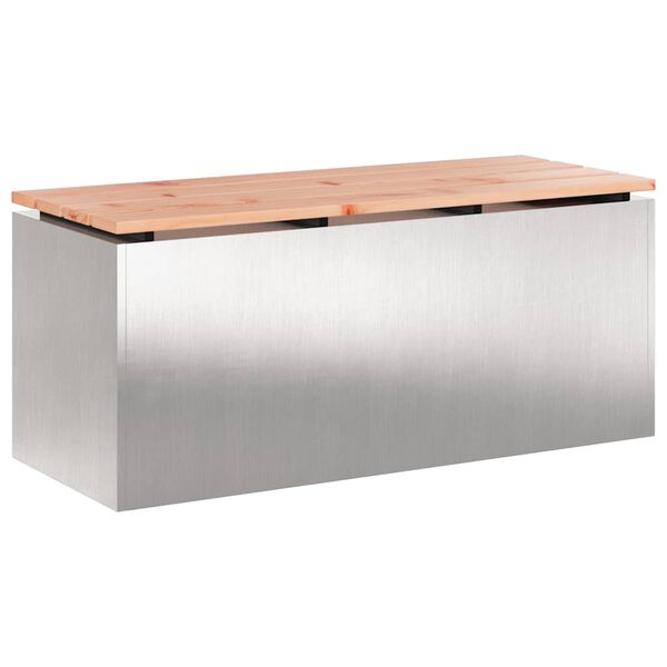 vidaXL Gar&eth;bekkur Silfur 100 x 40 x 43 cm stainless steel