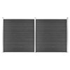 vidaXL Gir&eth;ingarpl&ouml;tusett WPC 353x186 cm Svart