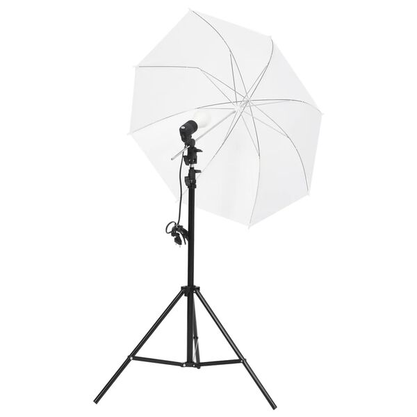 vidaXL Photo Studio Kit með ljósasetti, bakgrunni og endurskinsmerki