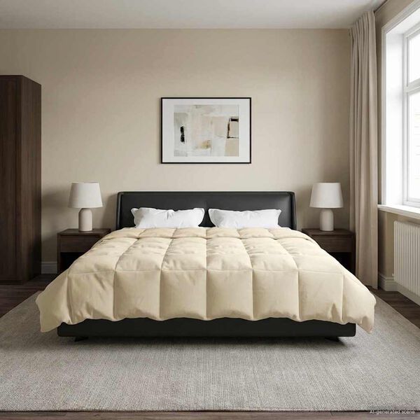 vidaXL Vetrar s&aelig;ng S&iacute;&eth;la&eth; Rj&oacute;malitur 220 x 240 cm M&iacute;kr&oacute;f&iacute;ber