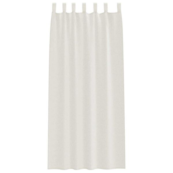 vidaXL Voile gardína 2 pcs Rjómalitur 260 x 140 cm Pólýester
