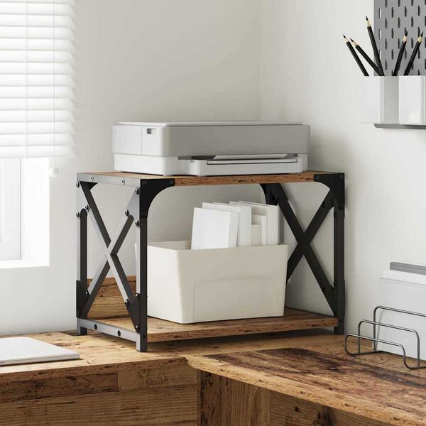 vidaXL Prentara standur Gamall viður 44 x 26 x 31.5 cm Samsettur viður