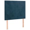 vidaXL H&ouml;fu&eth;gafl d&ouml;kkbl&aacute;r 80x5x118/128 cm flauel