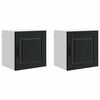 vidaXL Eldh&uacute;s sk&aacute;pur 2 pcs Svartur 40 x 31 x 40 cm Samsettur vi&eth;ur