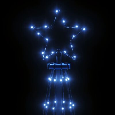 vidaXL Keilulaga Jólatré 310 Blá LED-ljós 100x300 cm