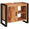 vidaXL Vaskask&aacute;pur me&eth; hillu Br&uacute;nn 71 x 33 x 58 cm Hrein akas&iacute;utr&eacute;