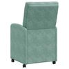 vidaXL Matsalstólar með hjólum 2 pcs sea green 58 x 67 x 97 cm Flauel
