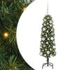 vidaXL Gervi j&oacute;latr&eacute; me&eth; 150 LED Gr&aelig;nn 120 cm PVC, st&aacute;l og plast
