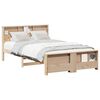 vidaXL Ramsv&iacute;k me&eth; h&ouml;fu&eth;gafl Br&uacute;nn 135 x 190 cm Samsettur vi&eth;ur
