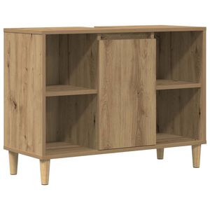 vidaXL Ba&eth;herbergissk&aacute;pur Artisian Oak 80x33x60 cm Hanna&eth;ur vi&eth;ur
