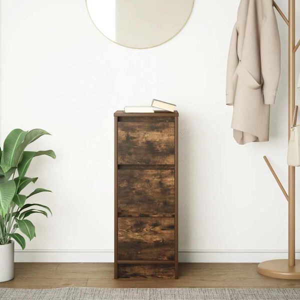 vidaXL Skenkur Reyklitu&eth; 29,5x34x76 cm Samsettur Vi&eth;ur