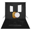 vidaXL St&uacute;d&iacute;&oacute;b&uacute;na&eth;ur me&eth; Softbox-Lj&oacute;sum, Bakgrunni og Endurkastara