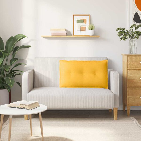 vidaXL Bakp&uacute;&eth;i L&eacute;tt gult 80 x 50 cm Korduroy efni