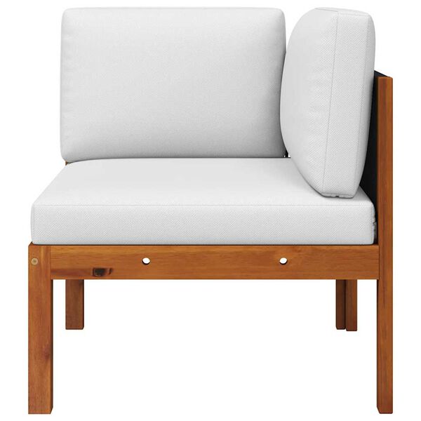 vidaXL tveggja hluta garðsetusett með púðum úr akasíuviði og reipi