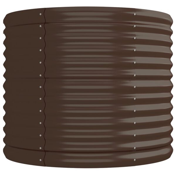 vidaXL Útiræktunarkassi Galvaníserað Stál 224x80x68 cm Brúnn