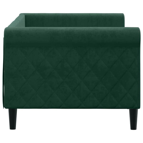 vidaXL Svefns&oacute;fi D&ouml;kkgr&aelig;nn 80x200 cm Flauel