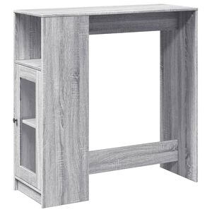 vidaXL Barbor&eth; me&eth; Rekkum Gr&aacute;tt Sonoma 101x40x103,5 cm Samsettur Vi&eth;ur