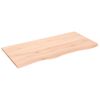 vidaXL Ba&eth;herbergisbor&eth;plata 100x50x2 cm &Oacute;me&eth;h&ouml;ndla&eth;ur Gegnheill Vi&eth;ur