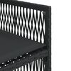 vidaXL 11 Parta Gar&eth;bor&eth;stofusett me&eth; Sessum Svart P&oacute;l&yacute;rattan