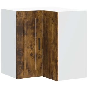 vidaXL Eldh&uacute;svegghornsk&aacute;pur Porto Reyklitu&eth; Eikarlitur Samsettur Vi&eth;ur