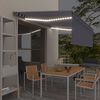 vidaXL sj&aacute;lfvirkt skyggni /blindu&LED&vindskynjara 4,5x3m Bl&aacute;r/hv&iacute;tur