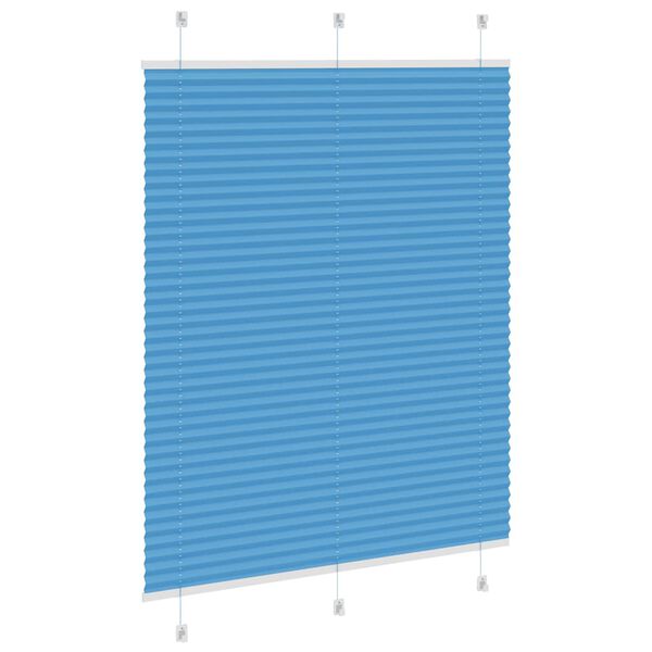 vidaXL Pleated Blind Blá 105x150 cm Efni Breidd 104,4 cm Polyester