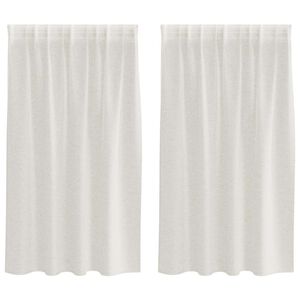 vidaXL Voile gard&iacute;na 2 pcs Rj&oacute;malitur 140 x 140 cm P&oacute;l&yacute;ester
