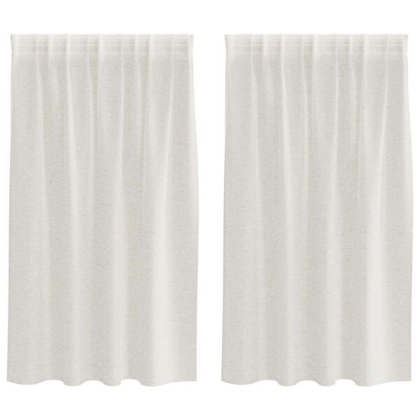 vidaXL Voile gard&iacute;na 2 pcs Rj&oacute;malitur 140 x 140 cm P&oacute;l&yacute;ester