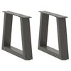 vidaXL s&oacute;fabor&eth;sf&aelig;tur V-laga 2 stk. antras&iacute;t 30x(30-31,3) cm st&aacute;l