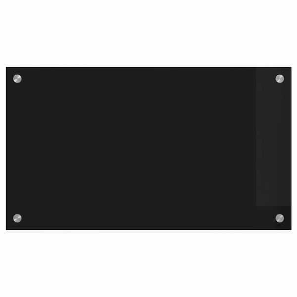 vidaXL Eldh&uacute;s Backsplash Svartur 70 x 40 cm hertu&eth; gler