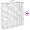 vidaXL Bogadreginn Grj&oacute;tkassi 9 stk. 200x50x200/220 cm Sinkh&uacute;&eth;a&eth; J&aacute;rn