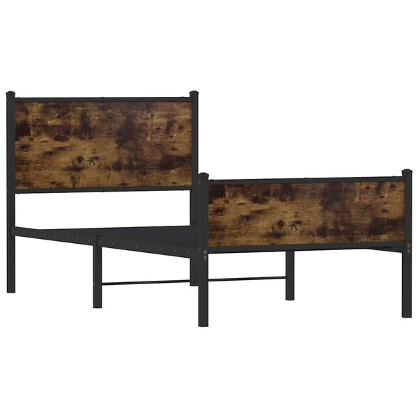 vidaXL M&aacute;lmr&uacute;mgrind &aacute;n D&yacute;nu Reykt&oacute;na Eikarlitur 75x190 cm