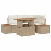 vidaXL Gar&eth;ur bor&eth;sett me&eth; p&uacute;&eth;i 5 pcs Beige og krem