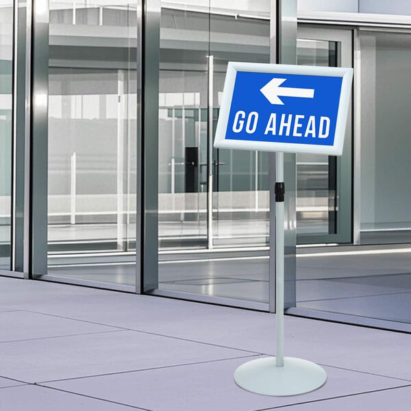 vidaXL Pedestal p&oacute;ststandur Silfur 33 x 33 x 126 cm PVC og St&aacute;l