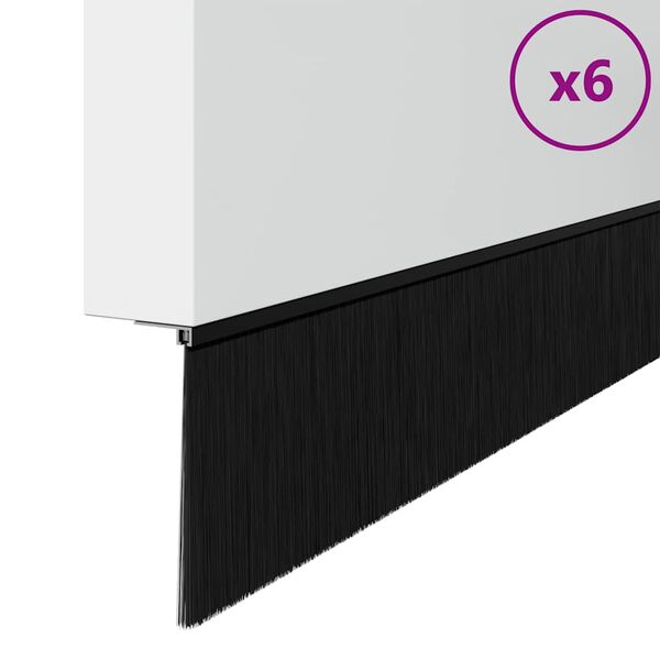 vidaXL Sj&aacute;lfklemmdu hur&eth;arbrosseglin 6 pcs Svartur 100 cm &Aacute;lblenda