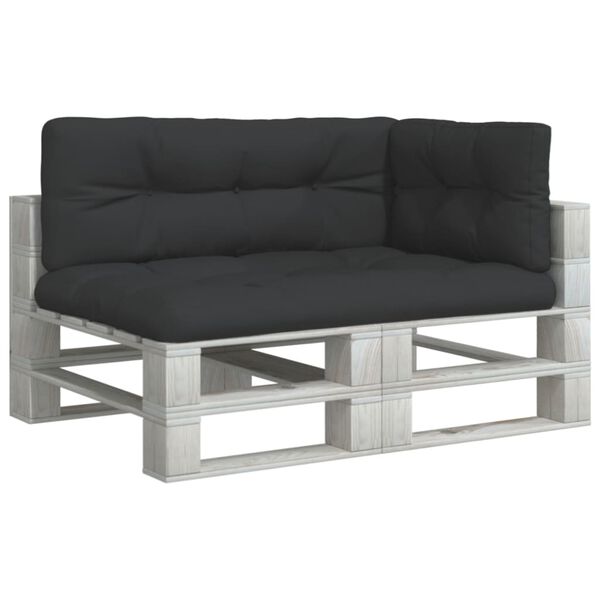 vidaXL S&oacute;fap&uacute;&eth;ar fyrir Pallettus&oacute;fa 3 stk. Svart Tau