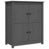 vidaXL Skenkur Gr&aacute;r 83x41,5x100 cm Gegnheil Fura