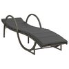vidaXL S&oacute;lbekkur me&eth; Sessu Gr&aacute;tt 60x199x42 cm P&oacute;l&yacute;rattan