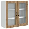 vidaXL Eldh&uacute;s sk&aacute;pur Artisan Eik 80 x 31 x 80 cm Samsettur vi&eth;ur