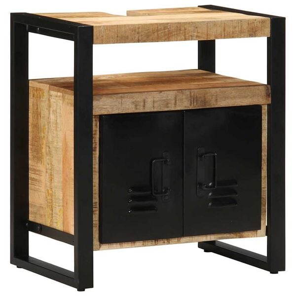 vidaXL Ba&eth;herbergismublasett 3 pcs Br&uacute;nn 40 x 35 x 90 cm Hart mang&oacute;tr&eacute;