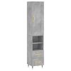 vidaXL H&aacute;r Sk&aacute;pur Steypugr&aacute;r 34,5x34x180 cm Samsettur Vi&eth;ur