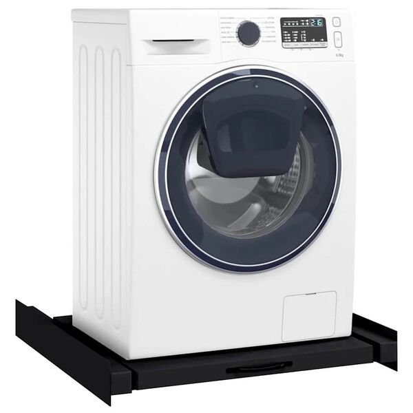 vidaXL Vaskav&eacute;l Mi&eth;snei&eth; Svartur 60 x 60 x 8 cm St&aacute;l