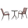 vidaXL Gar&eth; Bistro Set 3 pcs Br&uacute;nn St&aacute;l