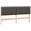 vidaXL B&oacute;lstru&eth; r&uacute;mgafl Br&uacute;nn og Dimmur gr&aacute;r 180 cm Solid furuhikk