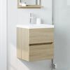 vidaXL Sink Cabinet Sonoma Eikarlitur 41x38,5x45 cm Samsettur Vi&eth;ur