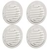 vidaXL Loftoppa 4 pcs Silfur 80 mm Ry&eth;fr&iacute;tt St&aacute;l