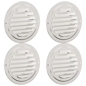vidaXL Loftoppa 4 pcs Silfur 80 mm Ry&eth;fr&iacute;tt St&aacute;l