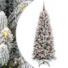 vidaXL Gervi j&oacute;latr&eacute; me&eth; 150 LED Hv&iacute;tt 150 cm PVC, Plast, St&aacute;l og PE