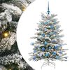vidaXL Gervi hengdu j&oacute;latr&eacute; Me&eth; LED r&aelig;ma lj&oacute;sum Hv&iacute;tt 150 cm PE og PVC