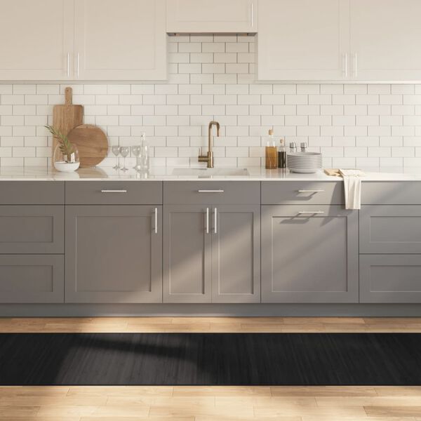 vidaXL Motta R&eacute;tthyrnd Svart 70x300 cm Bambus